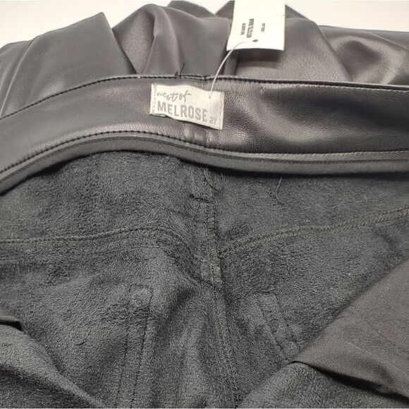 WEST OF MELROSE Faux Leather Low Rise Wide Leg Womens Pants - Picture 8 of 8